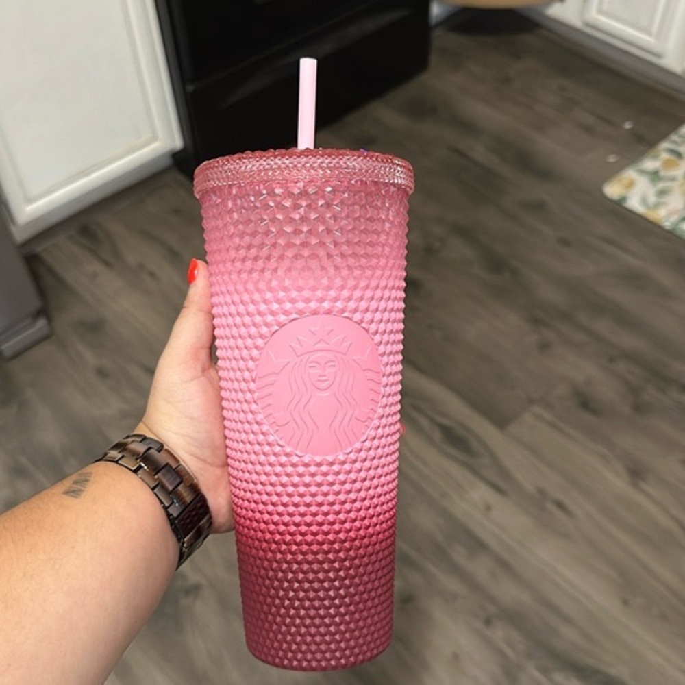 Starbucks Pink Ombre Studded Tumbler!
